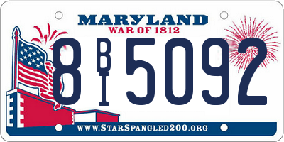MD license plate 8BI5092