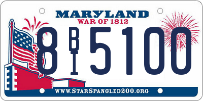 MD license plate 8BI5100
