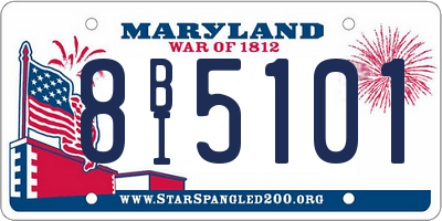 MD license plate 8BI5101
