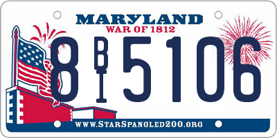 MD license plate 8BI5106