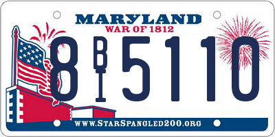 MD license plate 8BI5110