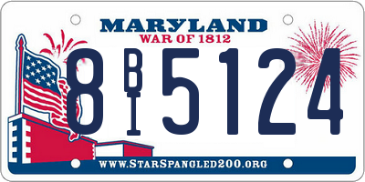 MD license plate 8BI5124