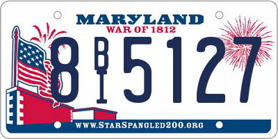 MD license plate 8BI5127