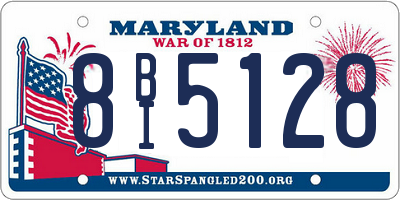 MD license plate 8BI5128