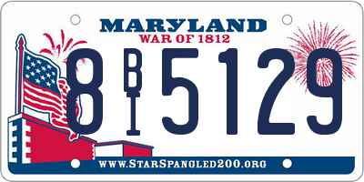 MD license plate 8BI5129