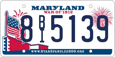 MD license plate 8BI5139
