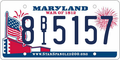 MD license plate 8BI5157