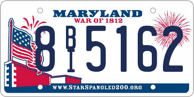 MD license plate 8BI5162