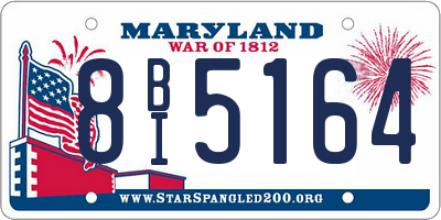 MD license plate 8BI5164