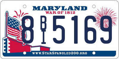 MD license plate 8BI5169