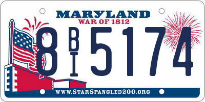 MD license plate 8BI5174