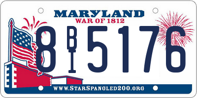 MD license plate 8BI5176