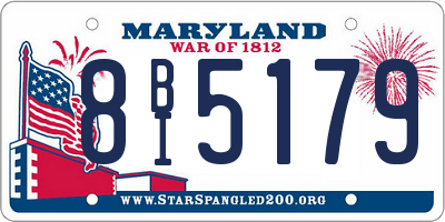 MD license plate 8BI5179