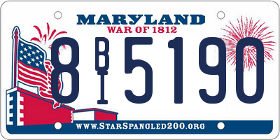 MD license plate 8BI5190