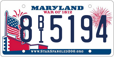MD license plate 8BI5194