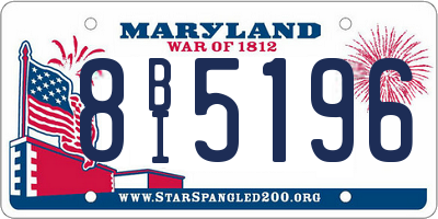 MD license plate 8BI5196