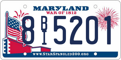 MD license plate 8BI5201
