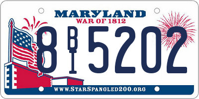 MD license plate 8BI5202