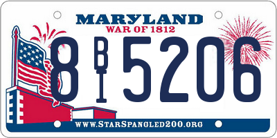 MD license plate 8BI5206