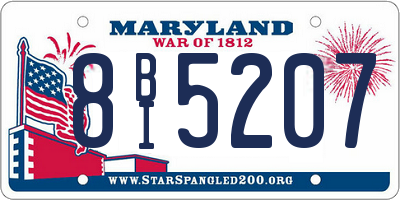 MD license plate 8BI5207