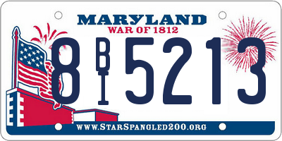 MD license plate 8BI5213