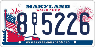 MD license plate 8BI5226