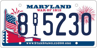 MD license plate 8BI5230