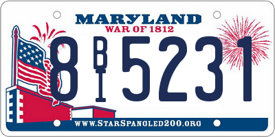 MD license plate 8BI5231