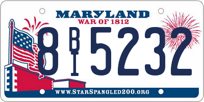 MD license plate 8BI5232