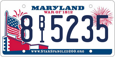 MD license plate 8BI5235