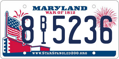 MD license plate 8BI5236