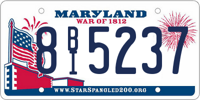 MD license plate 8BI5237