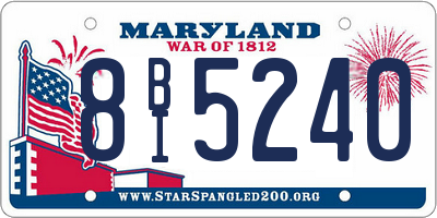 MD license plate 8BI5240