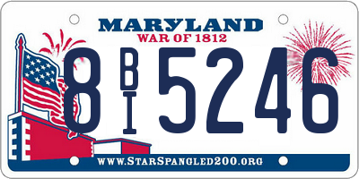 MD license plate 8BI5246