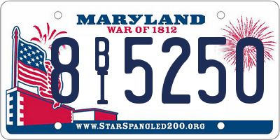 MD license plate 8BI5250