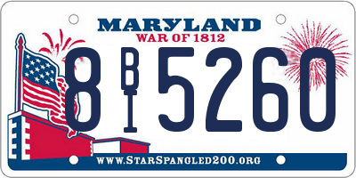 MD license plate 8BI5260