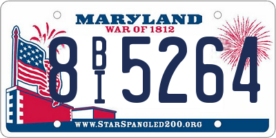 MD license plate 8BI5264