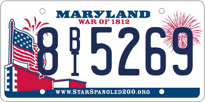 MD license plate 8BI5269