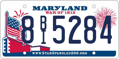 MD license plate 8BI5284