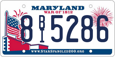 MD license plate 8BI5286