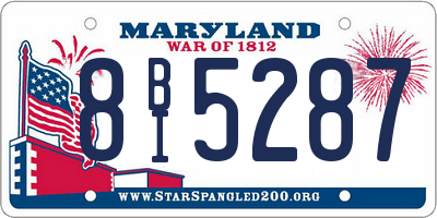MD license plate 8BI5287