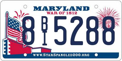 MD license plate 8BI5288