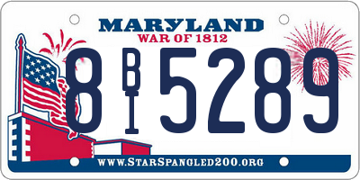 MD license plate 8BI5289