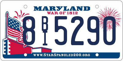 MD license plate 8BI5290