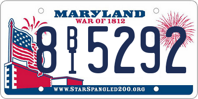 MD license plate 8BI5292