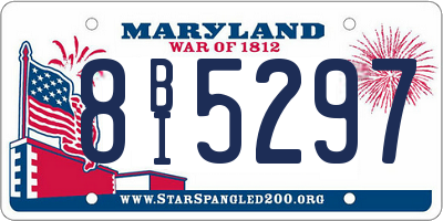 MD license plate 8BI5297