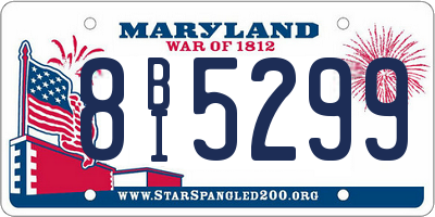MD license plate 8BI5299