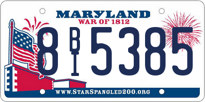 MD license plate 8BI5385
