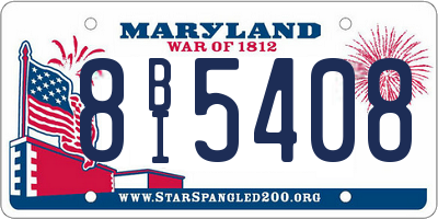 MD license plate 8BI5408