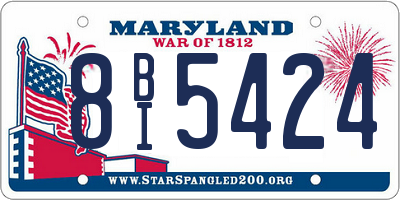 MD license plate 8BI5424